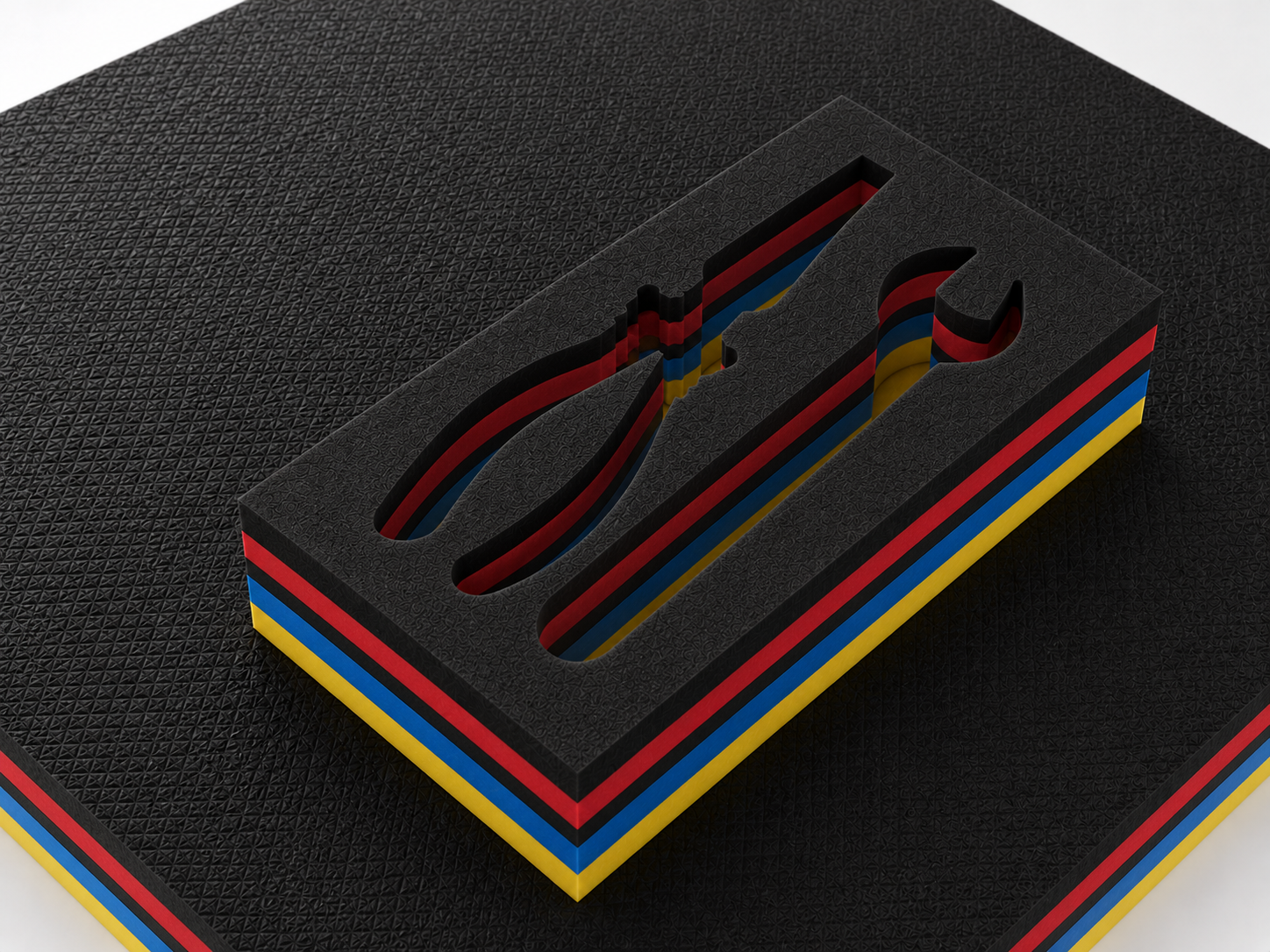 Surface pattern EVA foam insert with textured finish